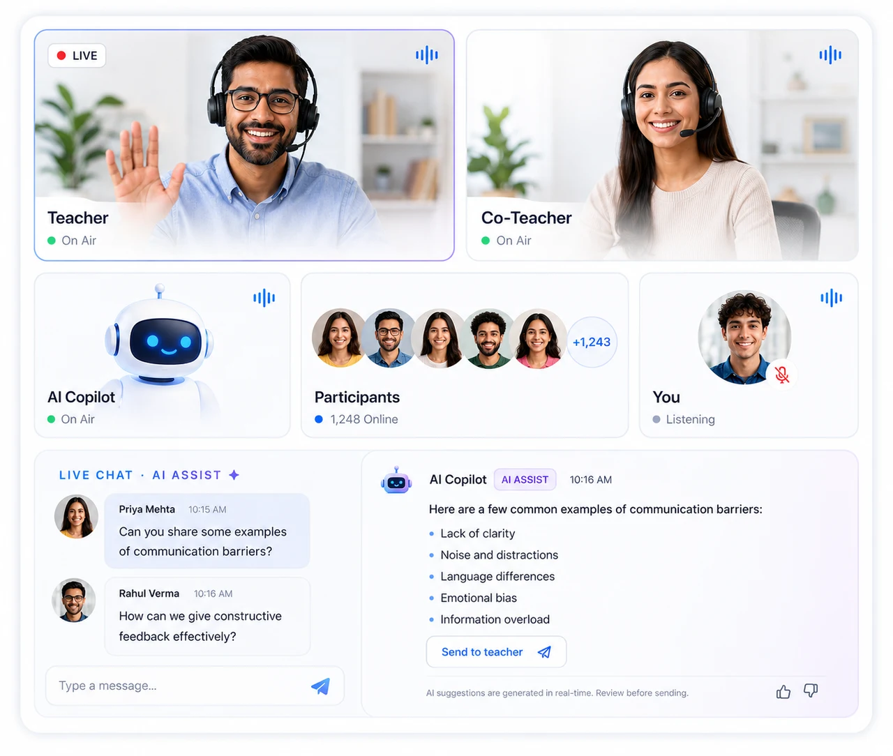 knewr AI-assisted teaching interface